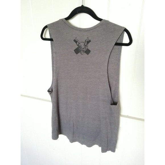 ARROGANT BREWING SLEEVELESS 2-SIDED GRAPHIC LOGO SHIRT Mens XXL Gray - Picture 4 of 8